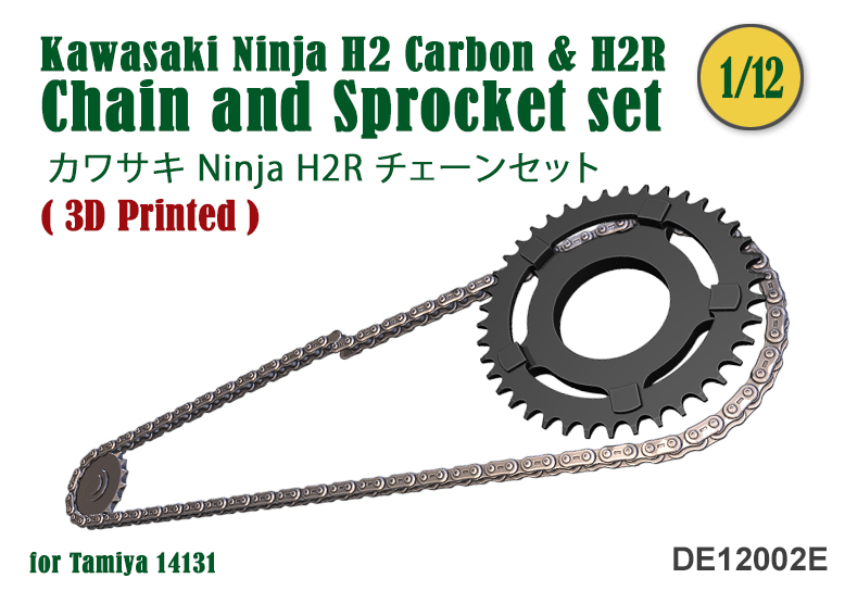 Chain and Sprocket set for Kawasaki Ninja H2 Carbon and H2R (Easy Painting)