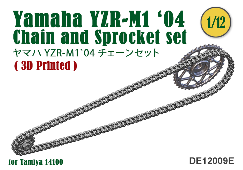 Chain and Sprocket set for Yamaha YZR-M1 '04 (Easy Painting)