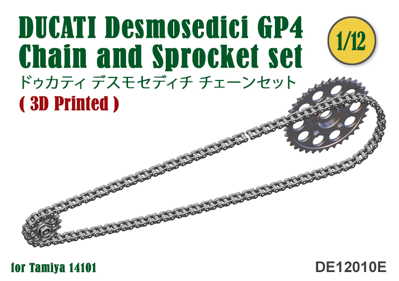 Chain and Sprocket set for DUCATI Desmosedici GP4 (Easy Painting)