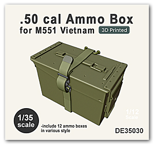 .50 cal Ammo box for M551 Vietnam War (12 pieces)